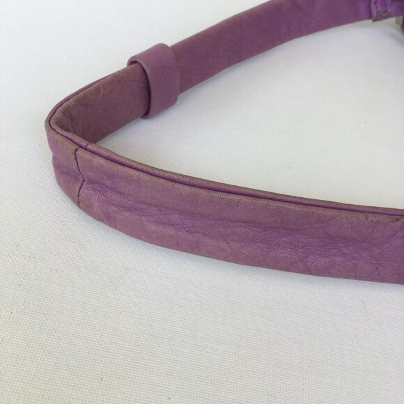 B. Makowsky Pebbled Leather Organizer Hobo Shoulder Bag Freesia Lilac Purple - Picture 8 of 12